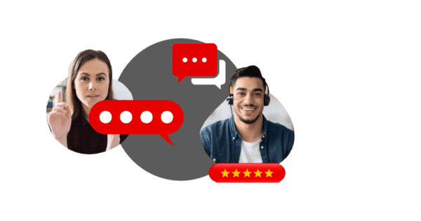 Bookkeeper talking to client